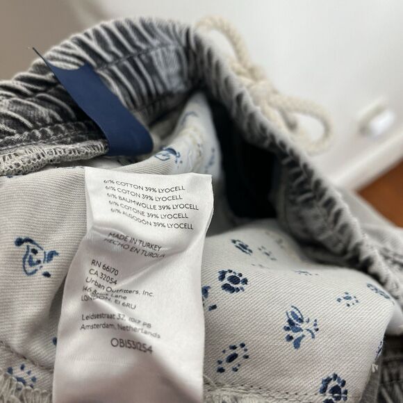 Pilcro Drawstring Acid Wash Denim Jeans Black Gray Womens Size XS High Rise - Picture 8 of 8